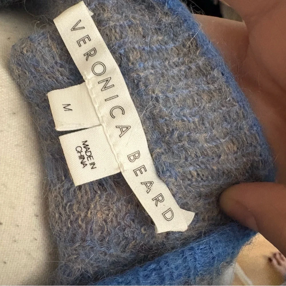 VERONICA BEARD Mohair & Alpaca‎ Riola Cable-Knit Sweater Size Medium